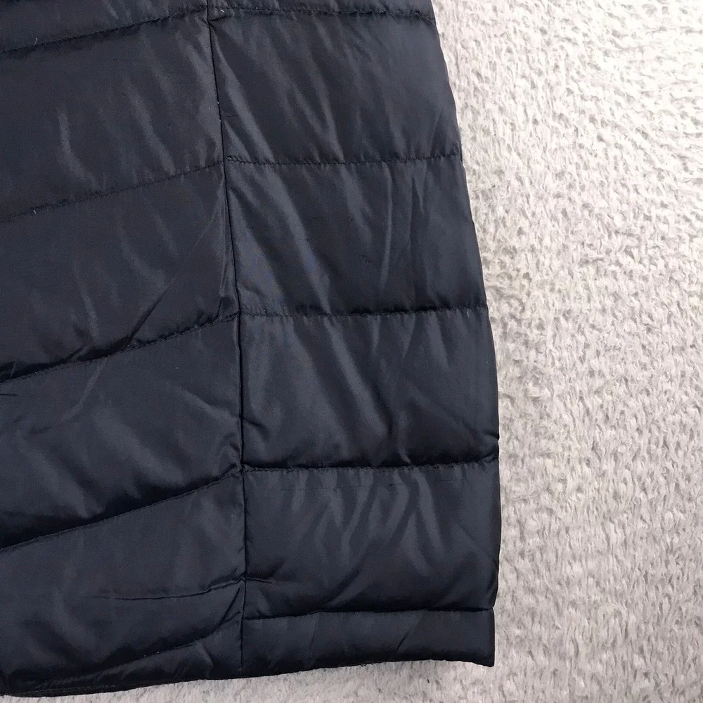 J Jill Down Filled Puffer Vest Womens M Navy Quilted Full Zip Sleeveless